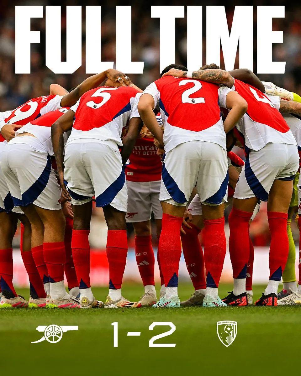 阿森纳惨败伯恩茅斯，莱斯特城